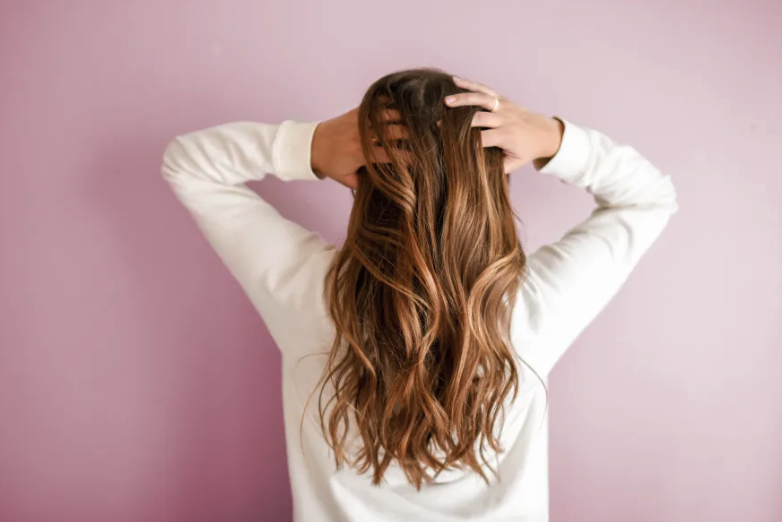 woman with long full hair