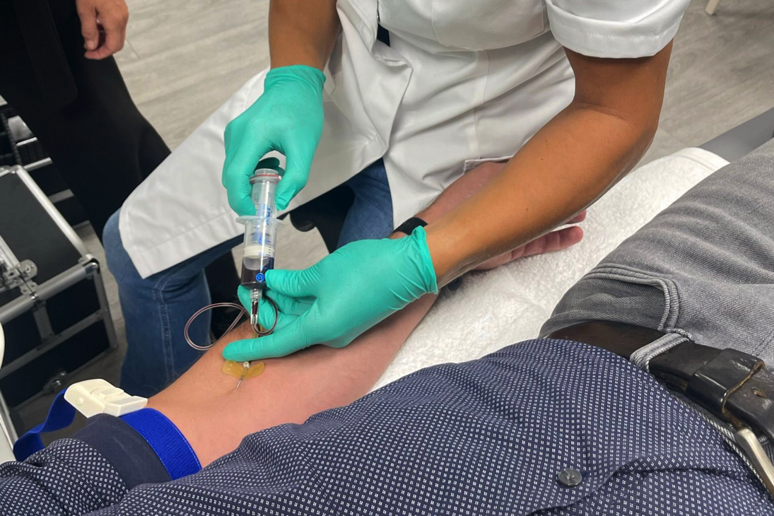 PRP treatment blood sampling